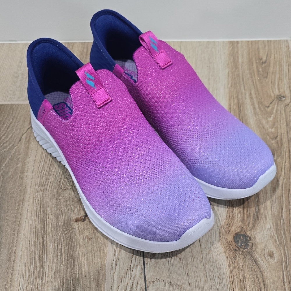 Skechers Purple and Blue Gradient Slip-On Shoes